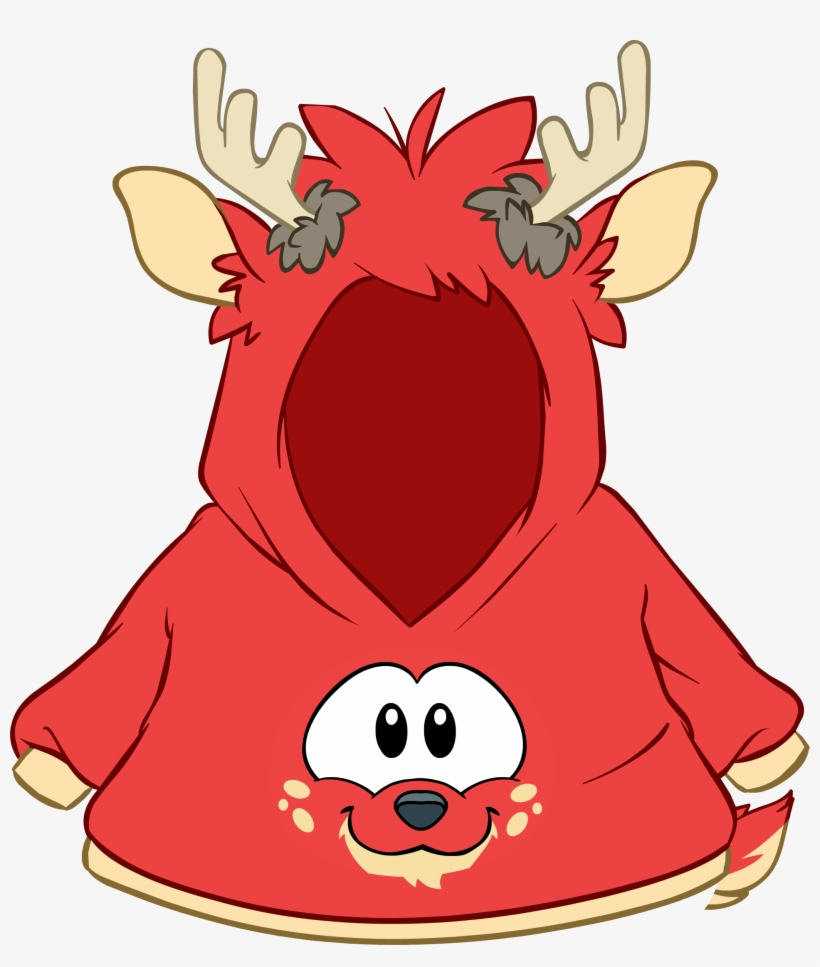Red Deer Hoodie Icon - Red Deer Club Penguin, transparent png download