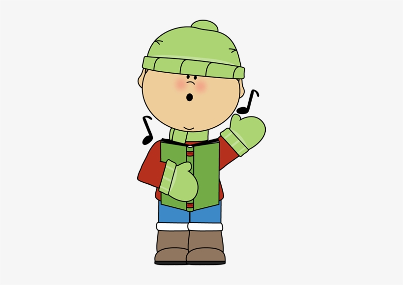 Little Boy Christmas Caroler - Christmas Caroler Clip Art, transparent png download
