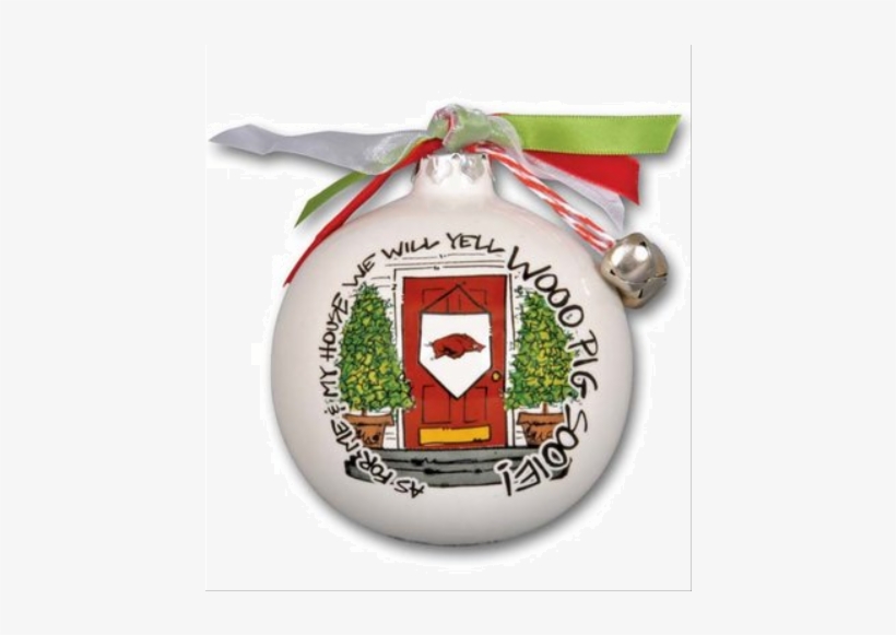 Arkansas Razorbacks Ornament With Ribbon - Texas Holiday Ornaments By Magnolia Lane - Texas Longhorns, transparent png download