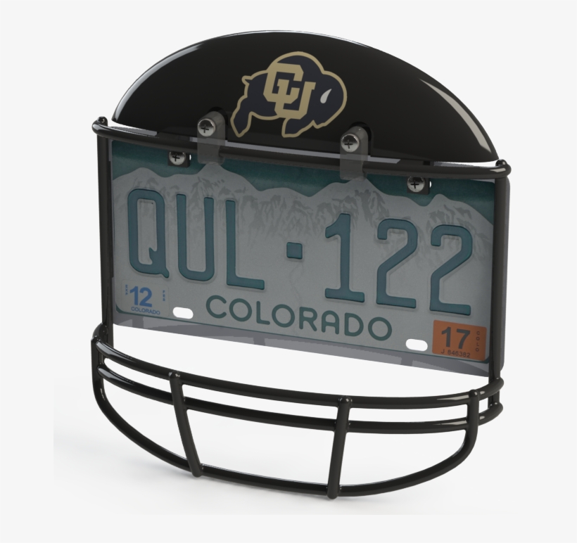 University Of Colorado Buffaloes Helmet Frame - Sports Team License Plate Frame, transparent png download