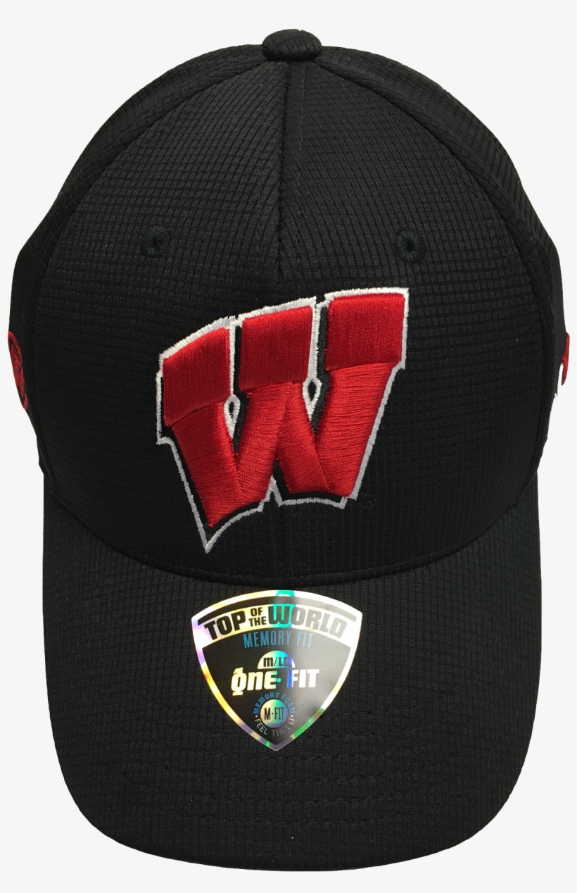 Wisconsin Badgers Tow Black Ironside Memory Flexfit - Baseball Cap, transparent png download