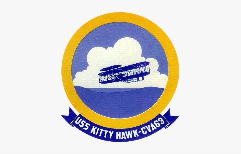 Uss Kitty Hawk Emblem 1961 - Uss Kitty Hawk Logo, transparent png download