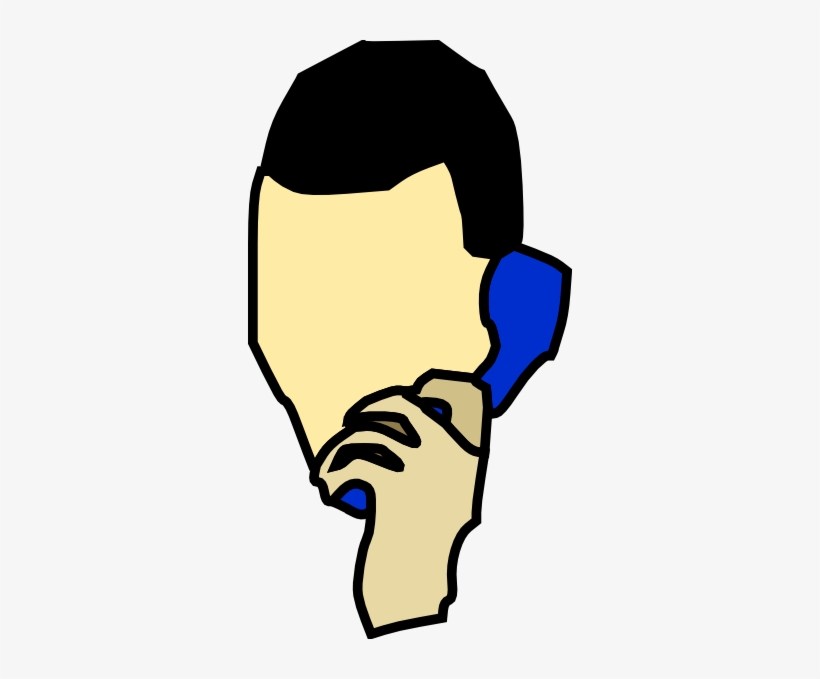 Mobile Clipart Png - Man Phone Clipart, transparent png download