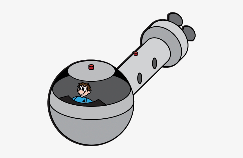A Character In A Space Ship - Spacecraft, transparent png download