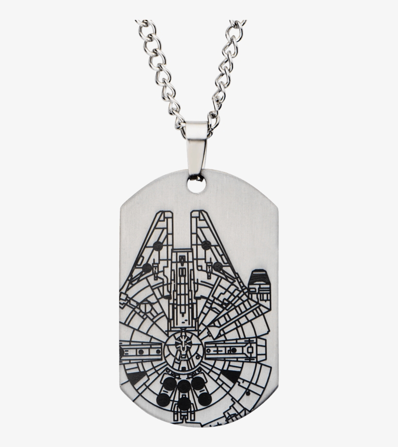 Millennium Falcon Dog Tag Necklace, transparent png download