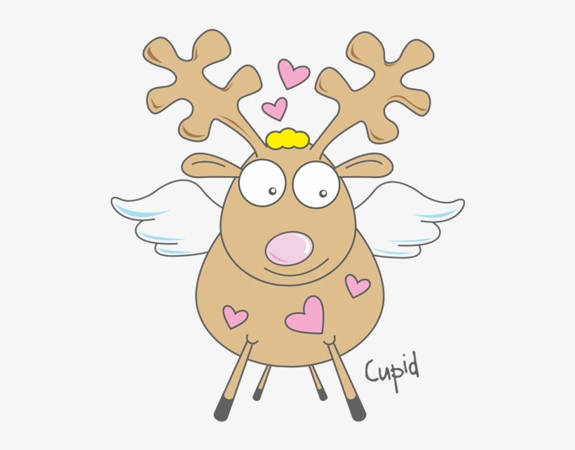 Collection Of Dasher High Quality Free - Cupid Reindeer Clipart, transparent png download