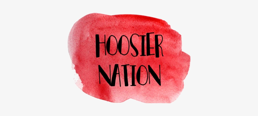 Hoosier Nation Watercolor - Graphic Design, transparent png download