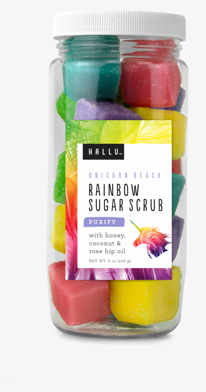 Hallu Unicorn Rainbow-colored Sugar Scrub Cubes, Unicorn - Sugar Cube Unicorn, transparent png download