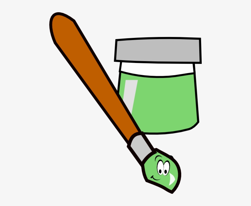 How To Set Use Cartoon Paintbrush Green Clipart, transparent png download