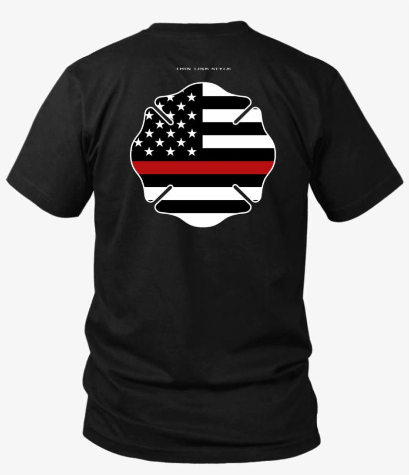 Maltese Cross Firefighter Thin Red Line Shirt - Bts Hangul T Shirt, transparent png download
