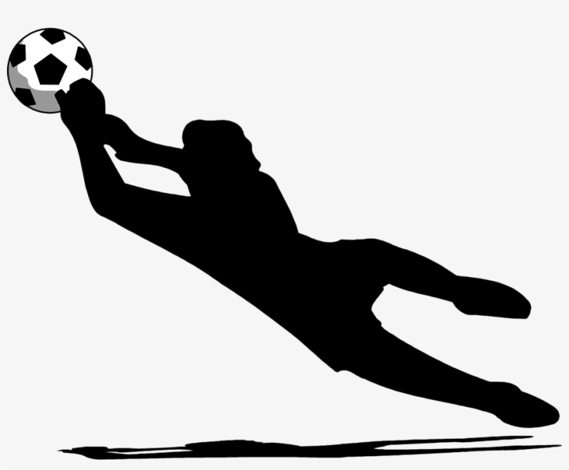 Jpg Transparent Panda Free Images Soccergoalieclipart - Women's Soccer Goalkeeper Soccer Silhouette, transparent png download