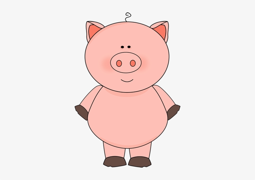 A Pig With A Goose On It - Little Pig Clipart, transparent png download