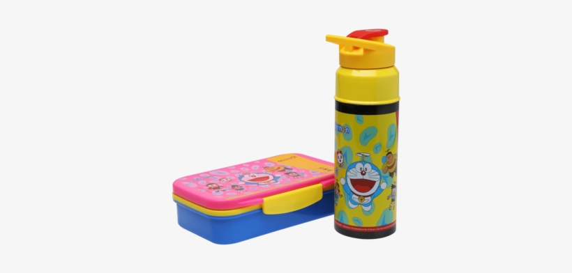 Unisex Chhota Bheem Water Bottle And Tiffin Box Combo - Water, transparent png download