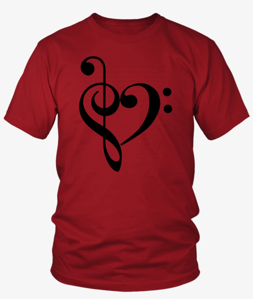 Treble Clef & Bass Clef Heart Shape - Treble Clef Bass Clef Heart, transparent png download