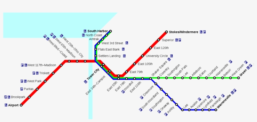 Red Line Cleveland Hours - Cleveland Rta Red Line, transparent png download