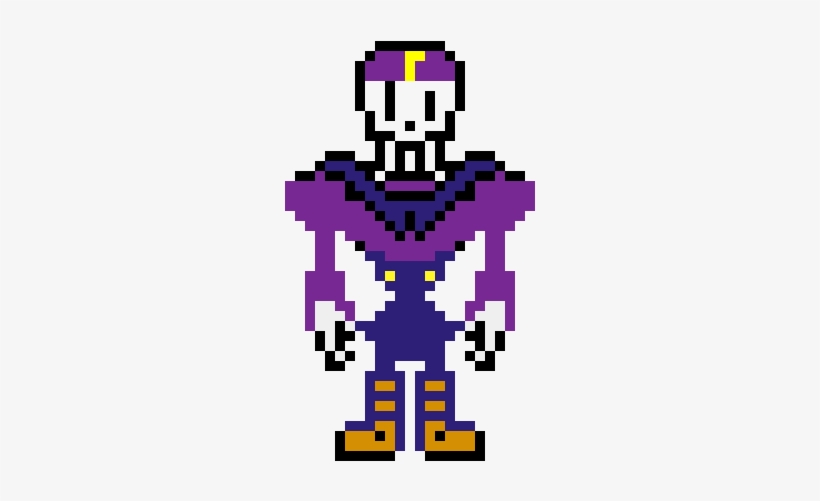 Waluigi X Papyrus - Undertale Pixel Art, transparent png download