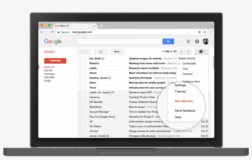 We Made Gmail Add-ons Available In Developer Preview - New Gmail Features 2018, transparent png download