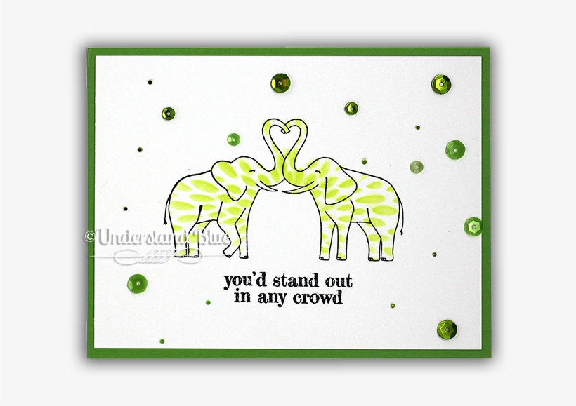 Elephant Pair Card By Understandblue - Indian Elephant, transparent png download