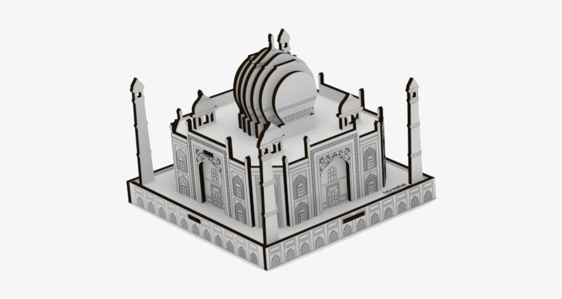 Saraswati - Taj Mahal Model Kit, transparent png download