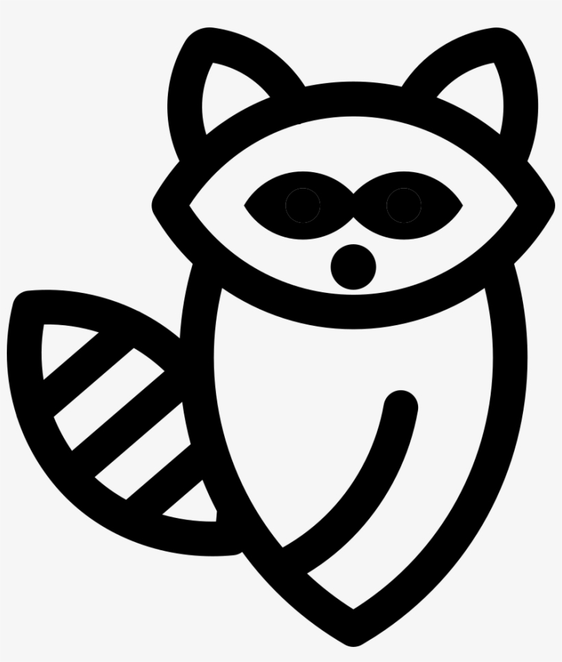 Png File - Raccoon Line Icon, transparent png download