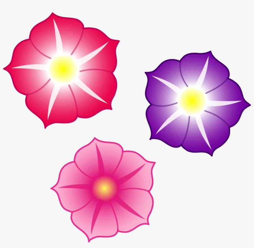 Colorful Flowers Png File, transparent png download