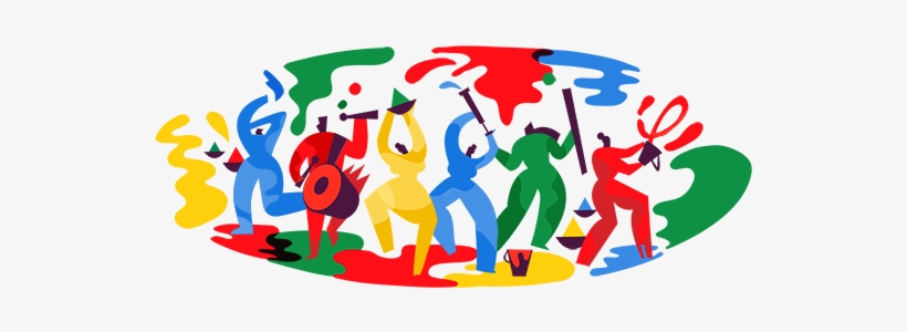 Holi Google Doodle 2018, transparent png download