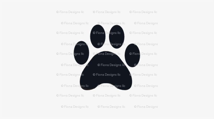 Dog Paw Black And White Silhouette - Foot Print Of Tiger, transparent png download
