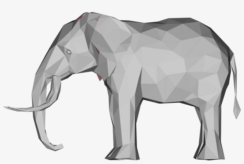 This Free Icons Png Design Of Low Poly 3d Elephant, transparent png download