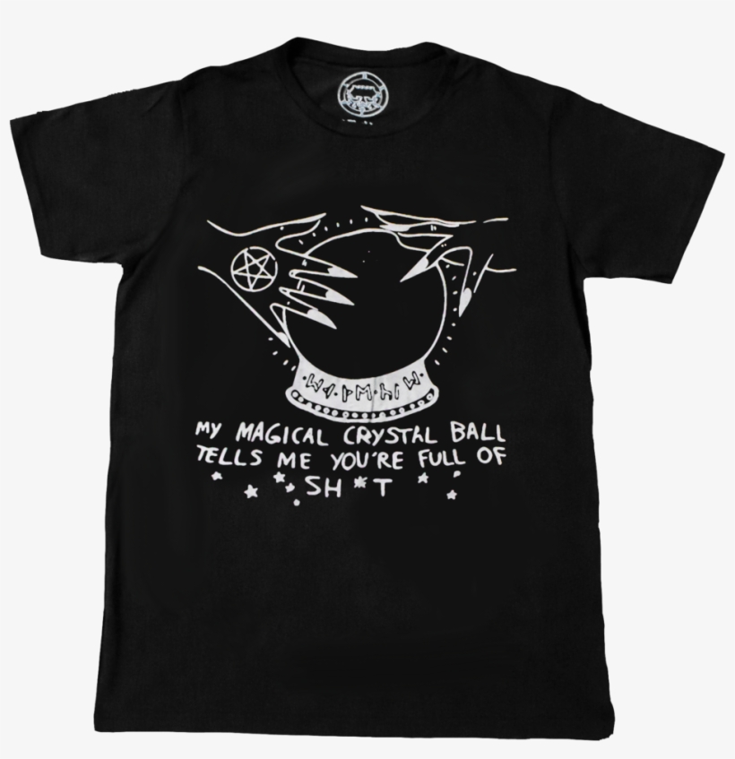 Crystal Ball T-shirt Occult Satanic Belial Clothing - Hot Ones T Shirt, transparent png download