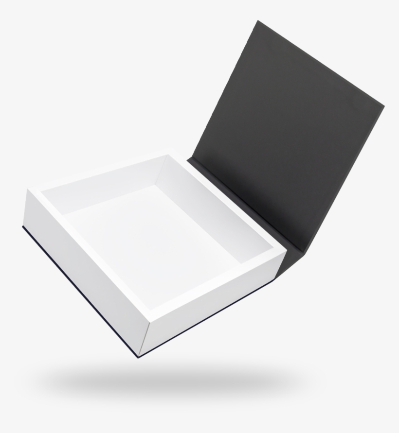 Black White Magnetic Closure Box Luxury Custom - Box, transparent png download