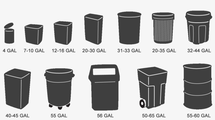 Vector Free Download Trash Bags Sizes Webster Ges Ftl - Garbage Bag Sizes, transparent png download