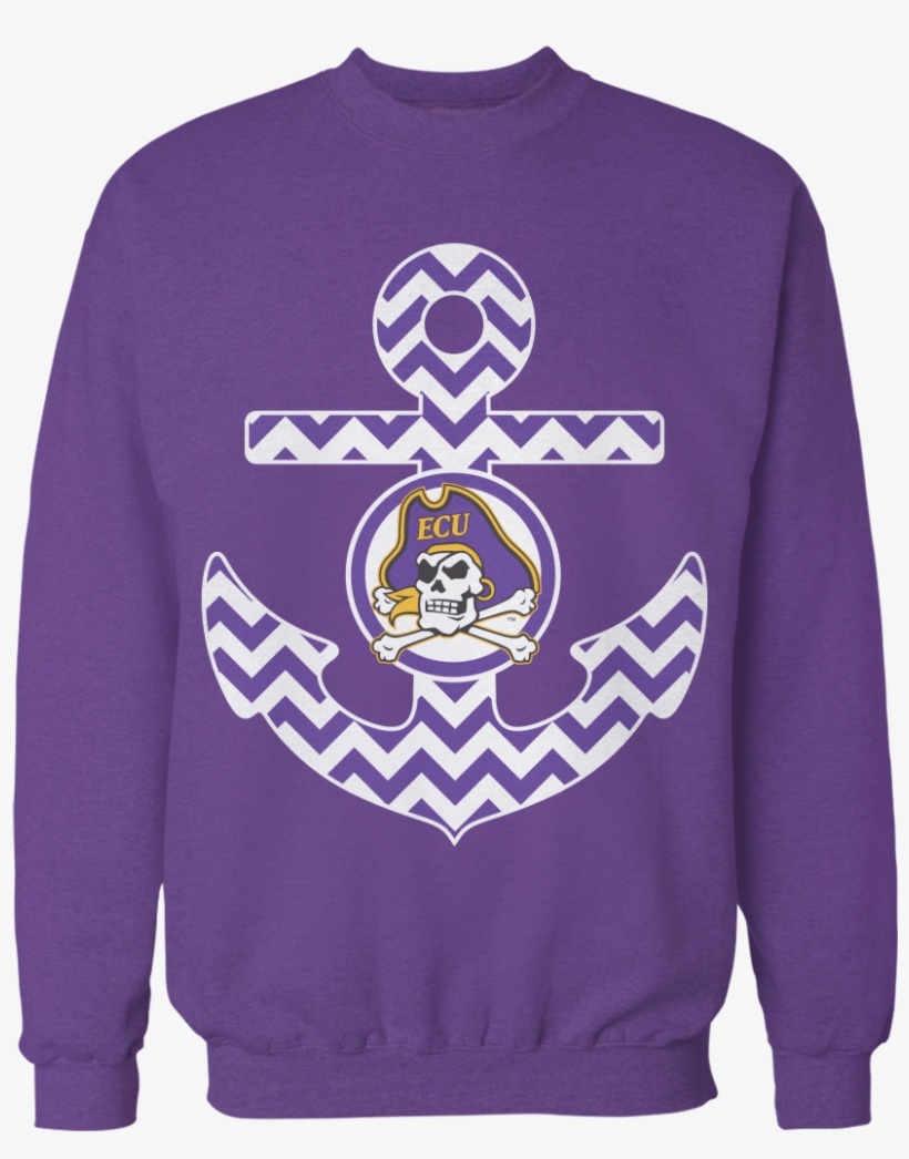 Ecu Pirates - Anchor Logo - Christmas Sweater Bernie, transparent png download