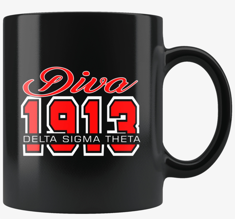 Delta Sigma Theta Black Mug - Mug, transparent png download