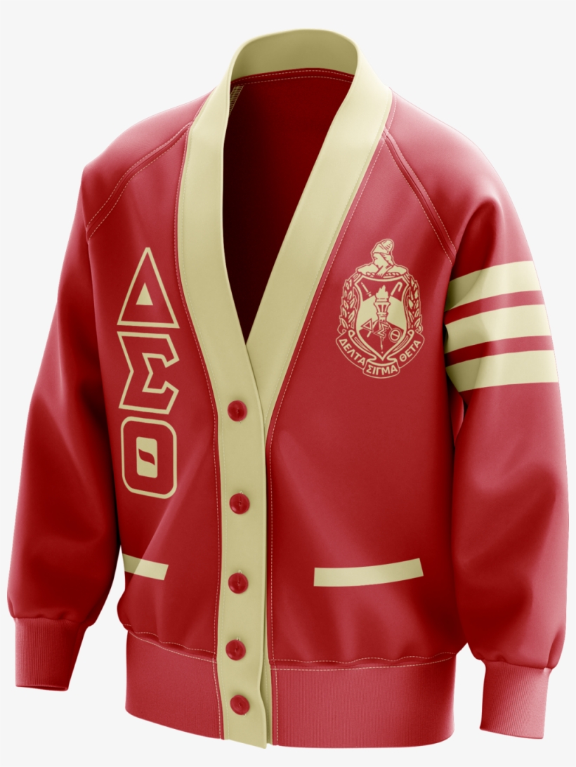 Delta Sigma Theta Striped Cardigan, transparent png download