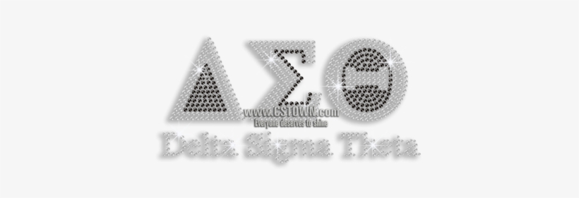 Shimmery Delta Sigma Theta Iron-on Rhinestone Transfer - Iron On Rhinestone Transfer, transparent png download