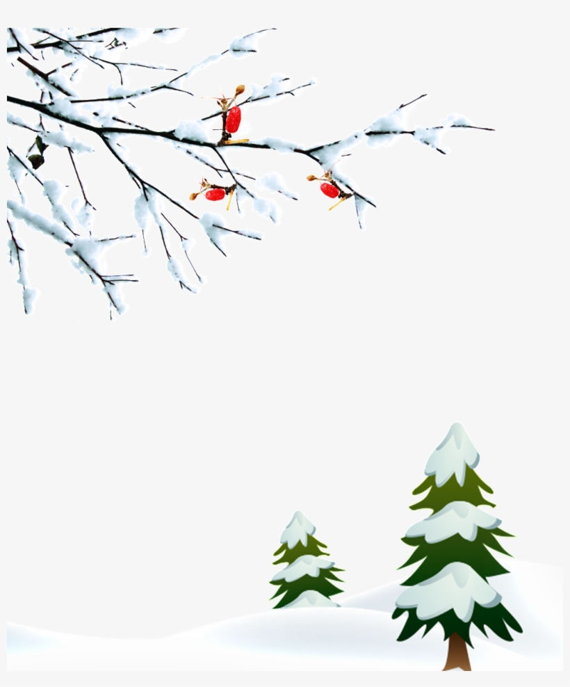 Winter Branches Snow Png - Winter, transparent png download