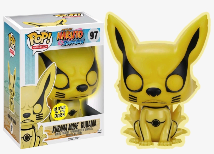 Kurama Kyubi Mode Glow In The Dark 6” Super Sized Pop - Naruto Pop Figures, transparent png download
