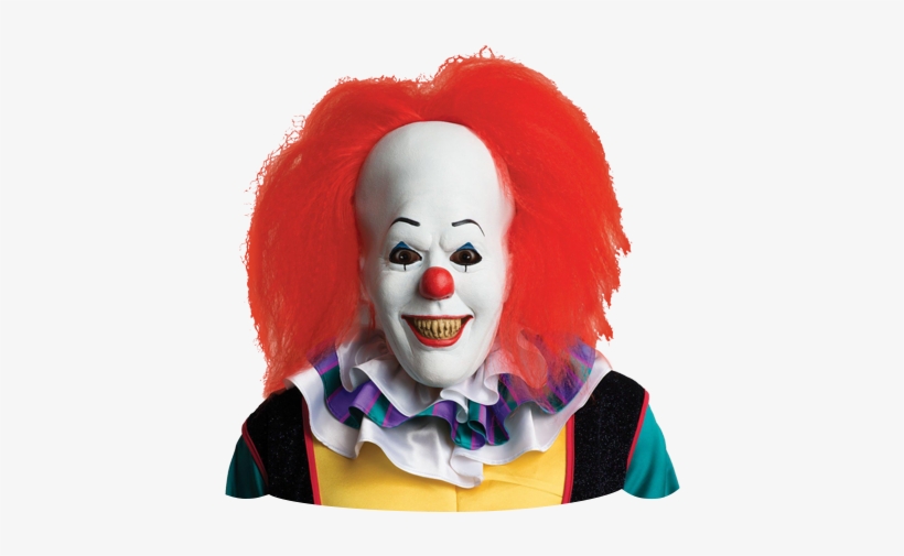 It Pennywise Clown Halloween Costume Latex Mask And - Clown Mask, transparent png download