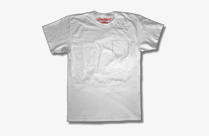 Super Soft 50% 50% Pocket T Shirt White - White Pocket T Shirt Png, transparent png download
