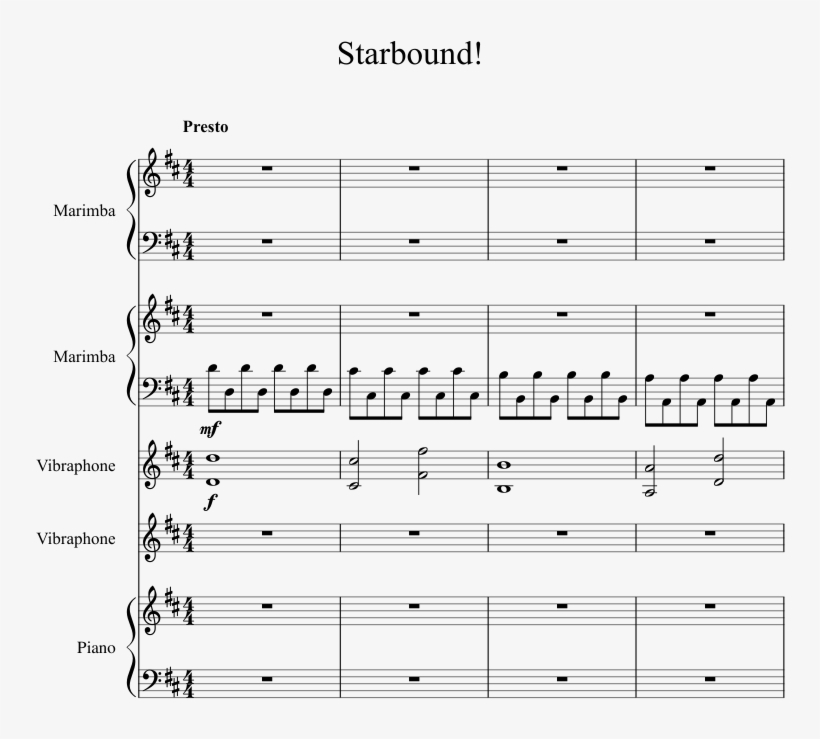 Starbound Sheet Music 1 Of 16 Pages - Sheet Music, transparent png download