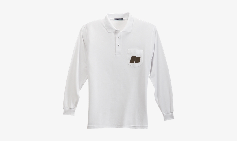 Adult Silk Long Sleeve Polo Shirt With Pocket - Ralph Lauren Oxford Shirt Custom Fit, transparent png download