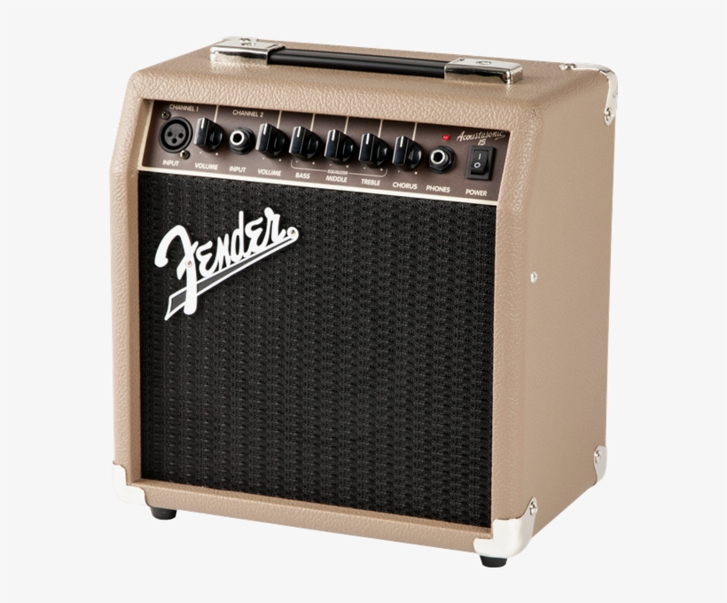 Fender Acoustasonic 15 Two Channel Acoustic Guitar - Fender Acoustasonic 15 1x6 Acoustic Combo Amp, transparent png download