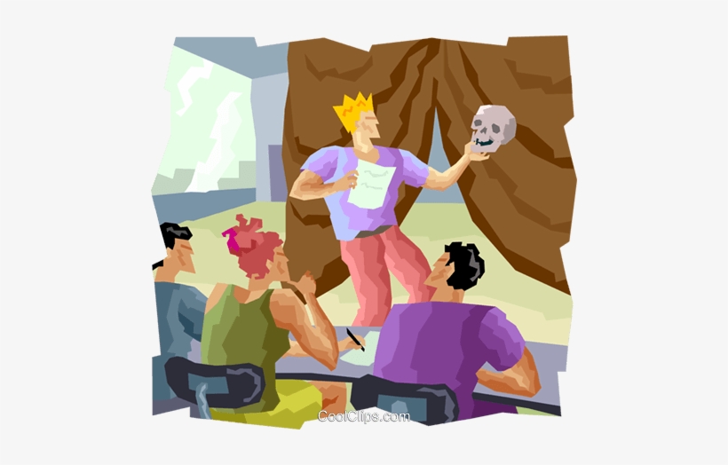 Actor Performing Hamlet Royalty Free Vector Clip Art - Pocket-book Shakespeare [book], transparent png download