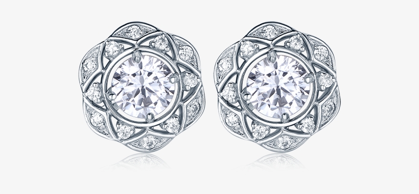 Elegant Celtic Inspired Multi-way Diamond Earrings - Earrings, transparent png download