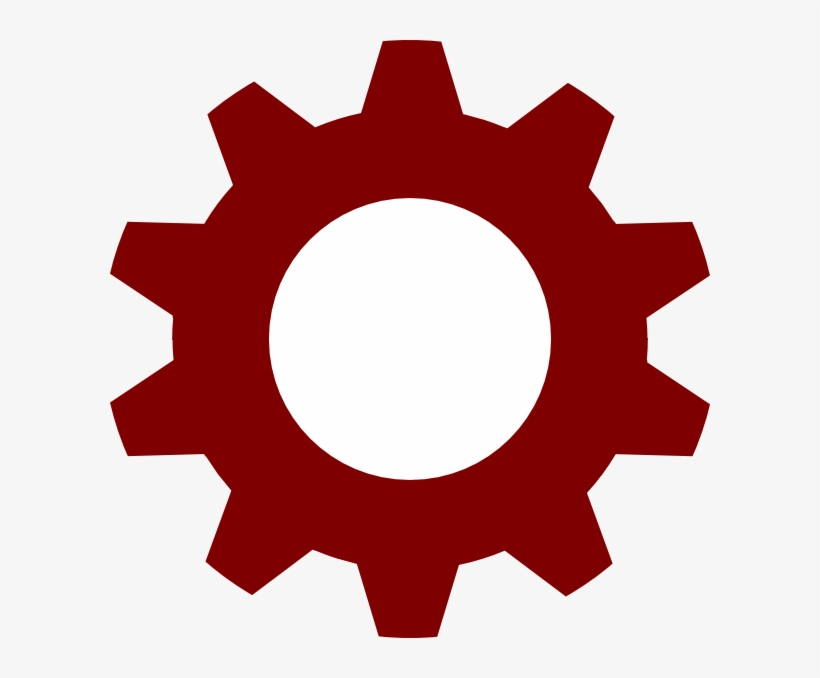 Red Gear Encode Clipart To Base64 With Regard To Gear - Clip Art Gear, transparent png download