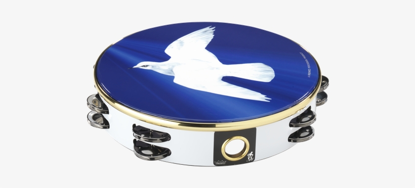View Larger - Remo Tambourine, 10'' - Religious Dove, transparent png download