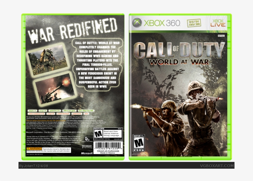 Call Of Duty - Xbox 360, transparent png download