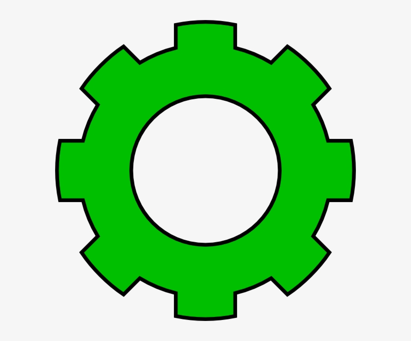 Large Metal Gear - Green Gear Clipart, transparent png download