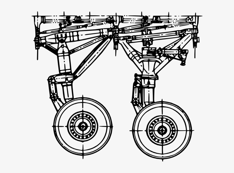 Landing Gear Clip Art Free Vector / 4vector - Landing Gear Clip Art, transparent png download