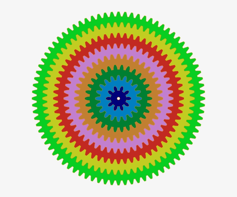 How To Set Use Colorful Gears Svg Vector, transparent png download